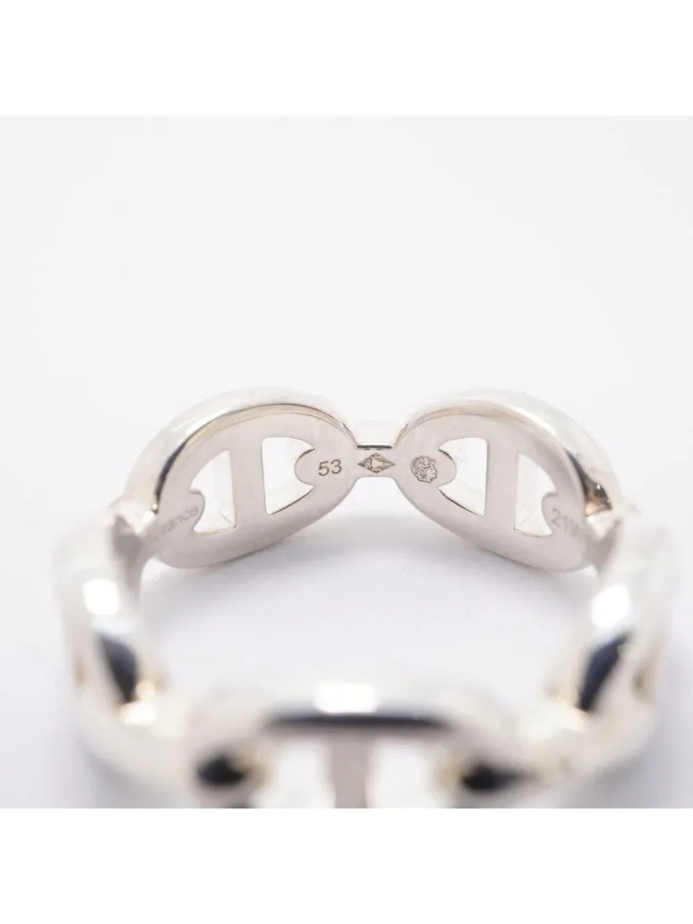 Hermes Ring Enchainee Chaine D'ancre 925 Sterling Silver